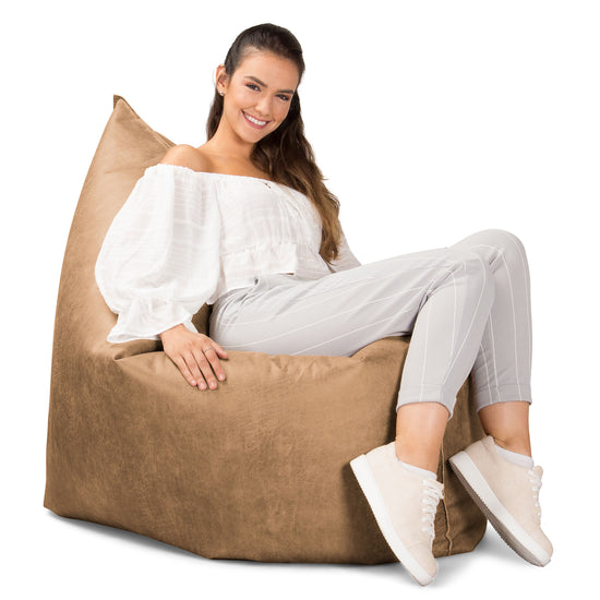 Sedací vak XXL - Zoufalá kůže Medová hnědá 04