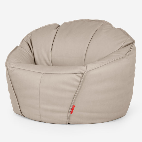 Ultimátní klasický sedací pytel, křeslo - Veganská kůže Slonovinová 01