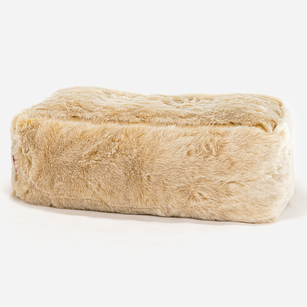 Velká podnožka - Jemná kožešina Bílá 01