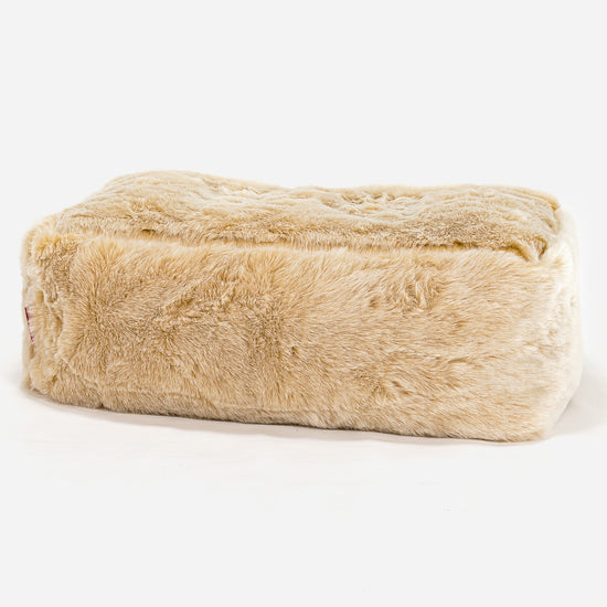 Velká podnožka - Jemná kožešina Bílá 01