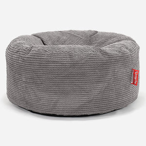 Velký kulatý puf - Pom pom Tmavě šedá