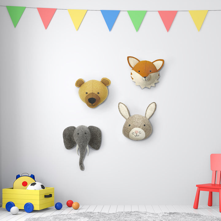 Mini zvíře hlava dekorace na zeď - Lištička 04