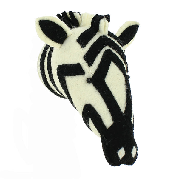 Mini zvíře hlava dekorace na zeď - Zebra 01