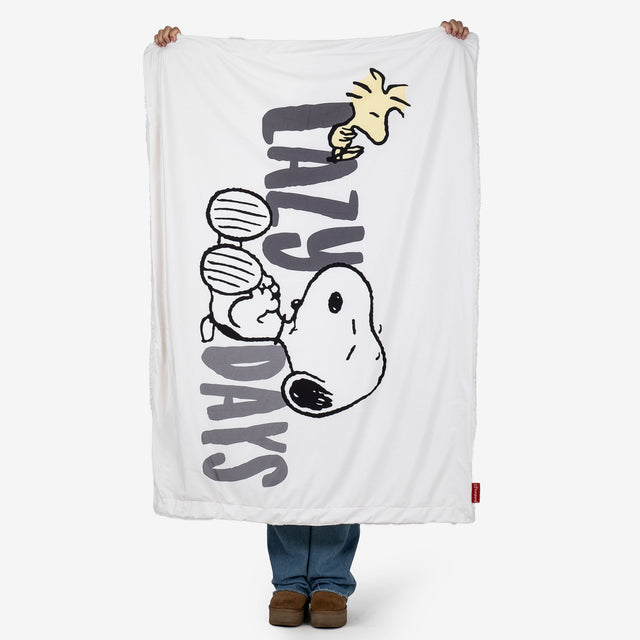 Snoopy Přehoz / Přikrývka Sherpa - Lenost 01