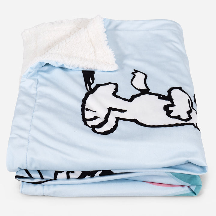 Snoopy Přehoz / Přikrývka Sherpa - Slogan o lásce 02