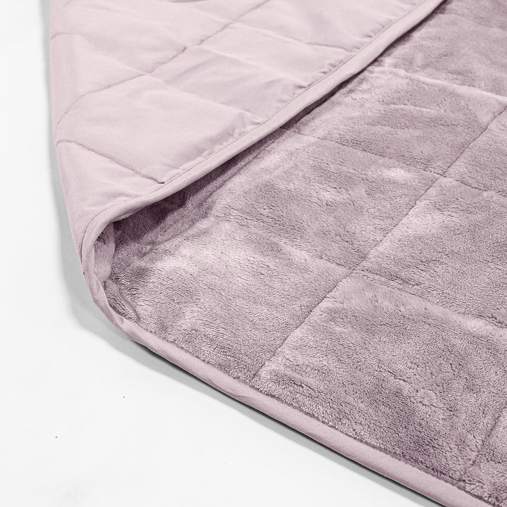 Těžká Přikrývka pro Dospělé - Flanelový Fleece Bledě Růžová 02