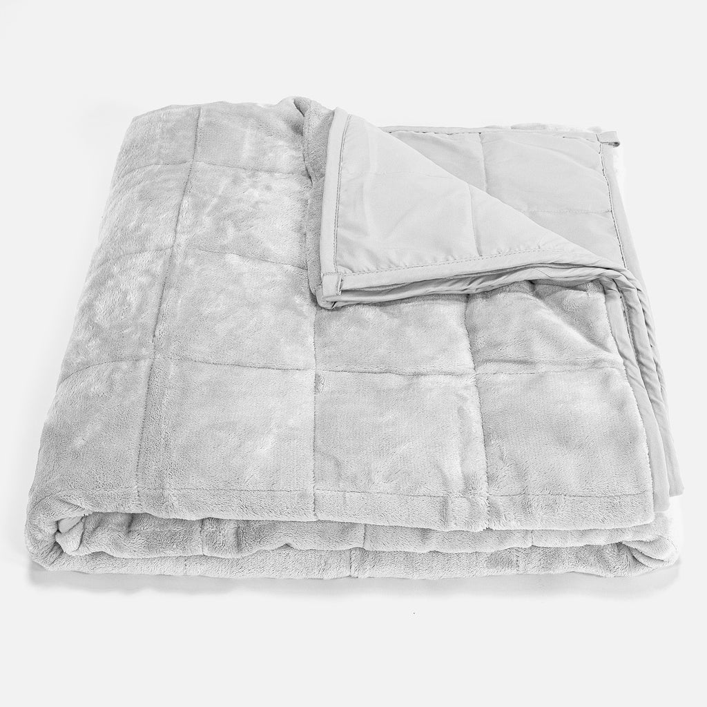Těžká Přikrývka pro Dospělé - Flanelový Fleece Světle šedá 01