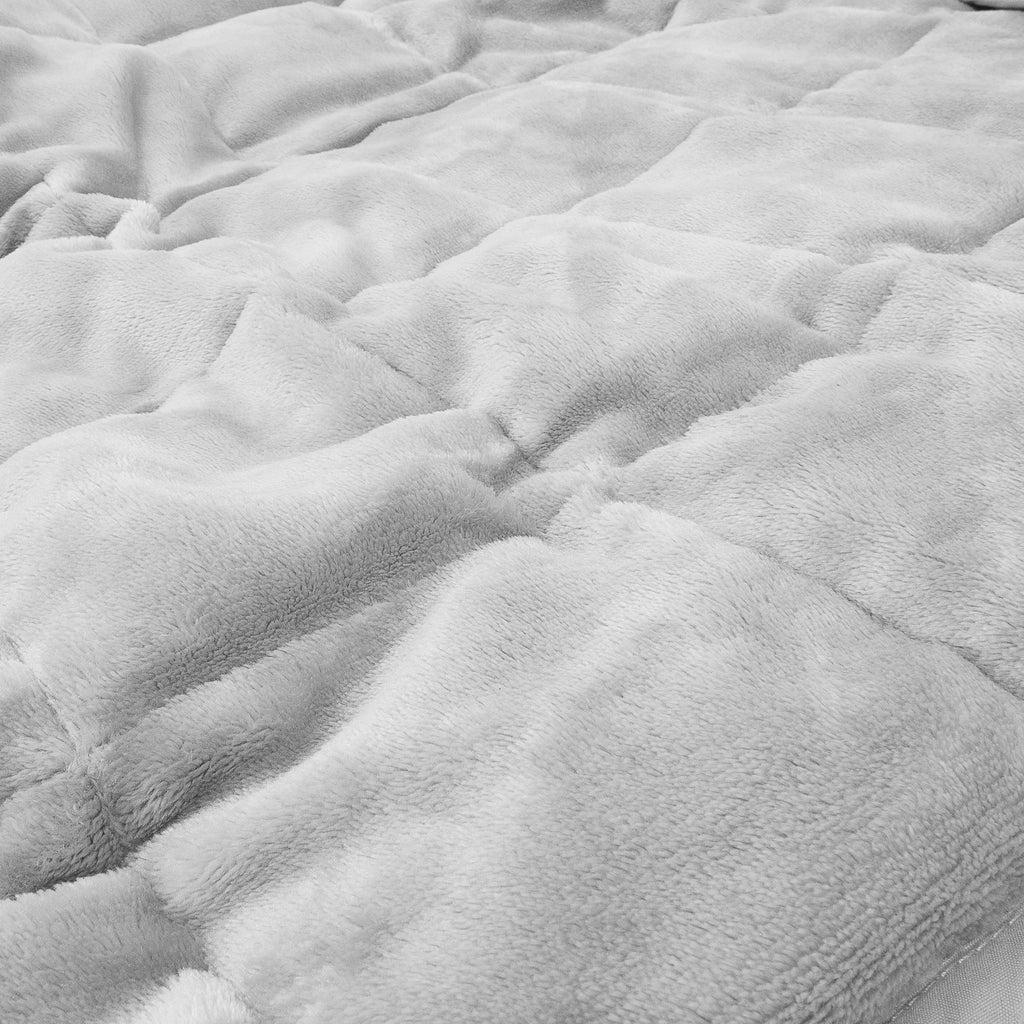 Těžká Přikrývka pro Dospělé - Flanelový Fleece Světle šedá 04