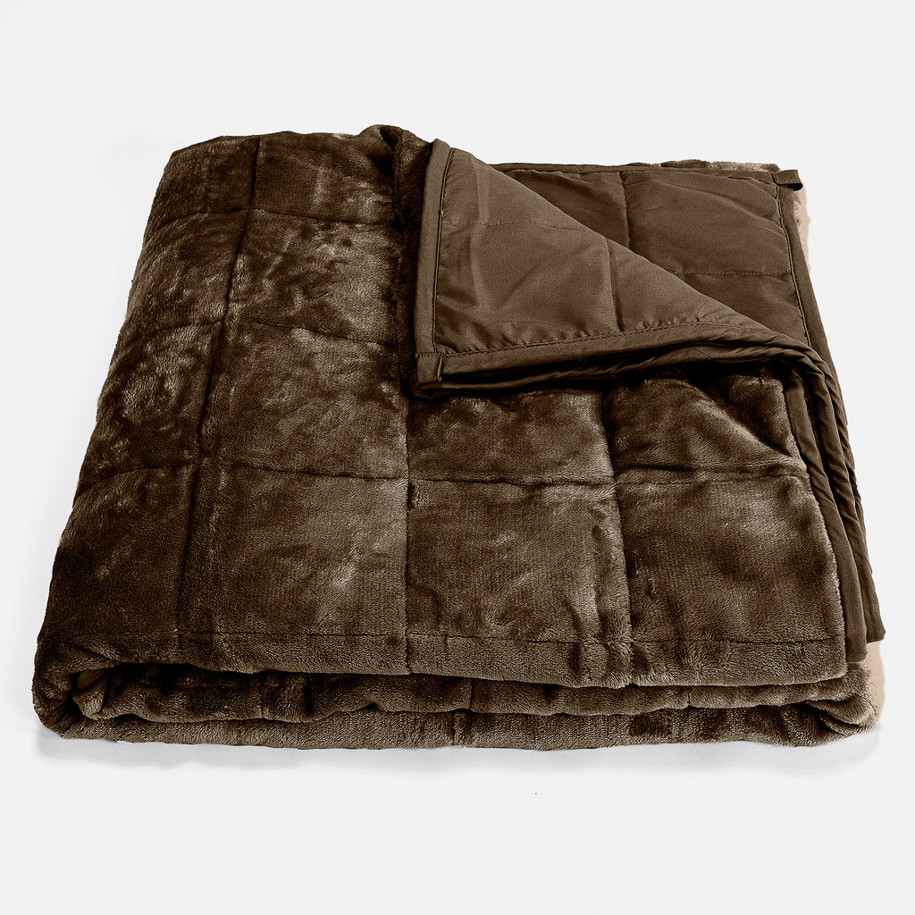 Těžká Přikrývka pro Dospělé - Flanelový Fleece Tmavošedá 01
