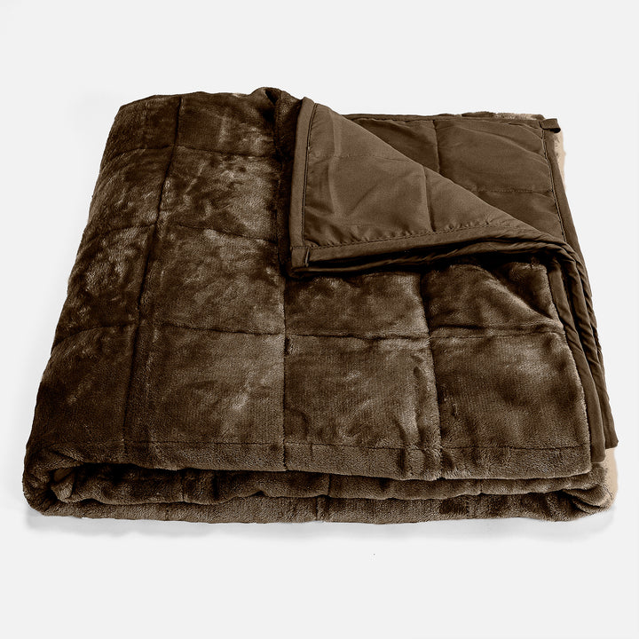 Těžká Přikrývka pro Dospělé - Flanelový Fleece Tmavošedá 01