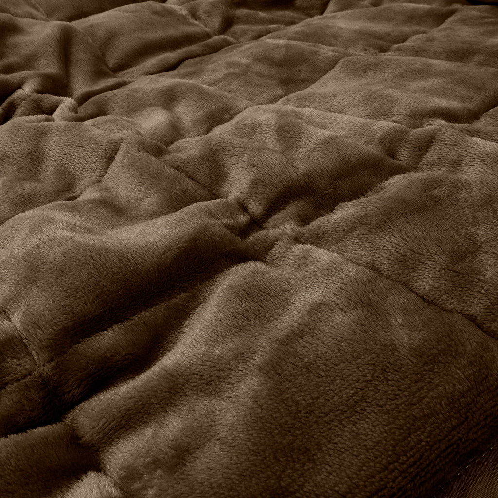 Těžká Přikrývka pro Dospělé - Flanelový Fleece Tmavošedá 04