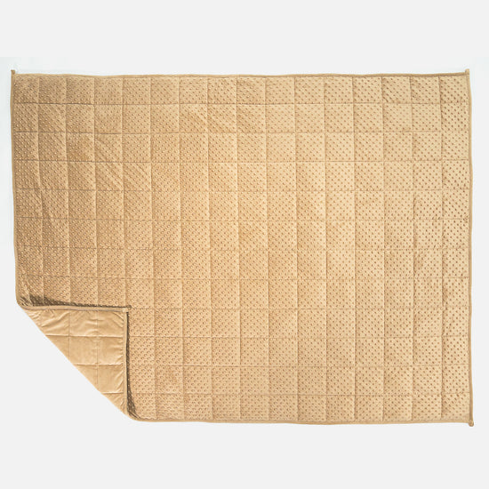 Těžká Přikrývka pro Dospělé - Puntíky Minky Dot Krémová / Norek 03