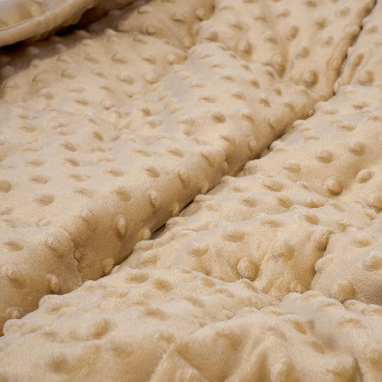 Těžká Přikrývka pro Dospělé - Puntíky Minky Dot Krémová / Norek 04